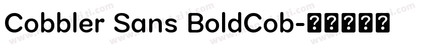 Cobbler Sans BoldCob字体转换